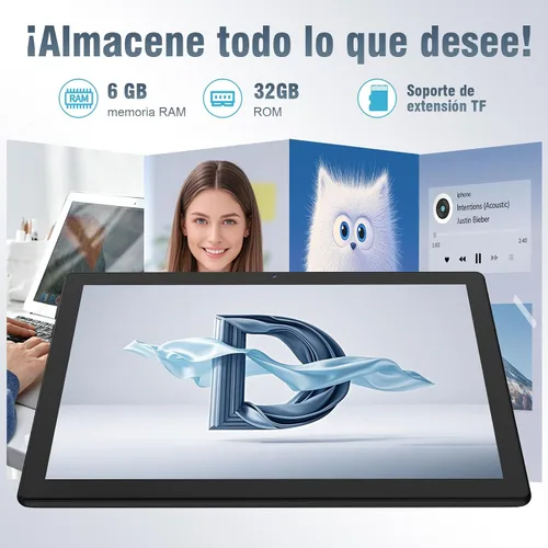 Miniatura 3 de DigiLand Tablet Android 15, Tablet Android de 10.1" con procesador Octa-core 6GB RAM+32GB ROM (Soporte Expand TF) Cámara frontal de 2MP/posterior