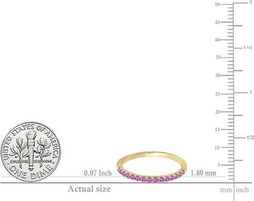 Miniatura 5 de Dazzlingrock Collection Anillo de boda elegante con piedras preciosas o diamantes redondos para mujer en oro macizo