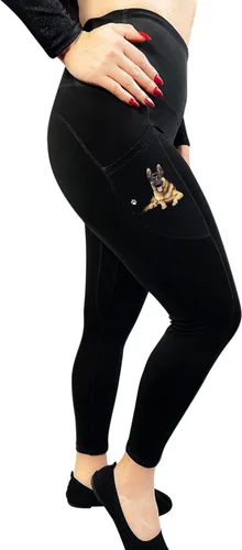 E&S Pets Leggings de yoga de tiro alto para amantes de las mascotas, pantalones de yoga ligeros y ultrasuaves de 25 pulgadas para mujeres con