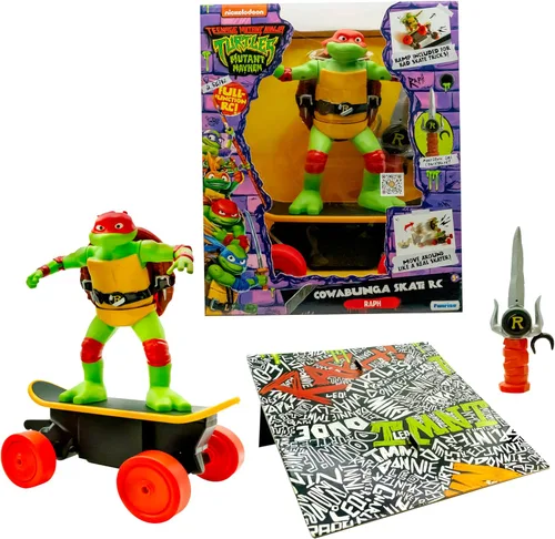 Miniatura 8 de Teenage Mutant Ninja Turtles Mikey Cowabunga Skate RC Car Toy, imita trucos reales de patinaje, a partir de 5 años