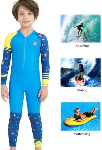Miniatura 2 de DIVE & SAIL Traje de baño de una pieza de manga largacorta para niños con protección solar
