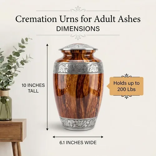 Miniatura 2 de Urnas para cenizas humanas para hombre adulto – Urna de cremación para cenizas macho adulto, urna conmemorativa grande de 200 Cu en urna funeraria