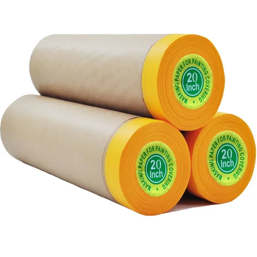 Miniatura 10 de xianshengle Papel de enmascarar precintado para pintar, cinta y drape de 20 pulgadas x 50 pies, papel para pintores, papel para pintores