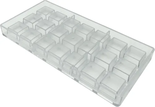 Miniatura 4 de Molde Cuadrado para Hacer Chocolate de Policarbonato Molde DIY de Chocolate 21 Cavidades Moldes para Dulces y Cubitos de Hielo