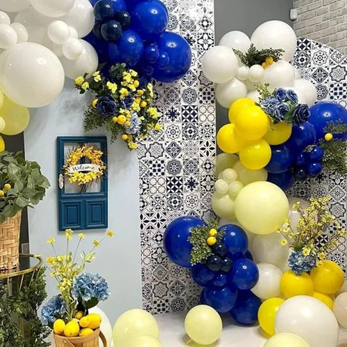 Miniatura 65 de Globos rosados y morados, 50 unidades de 12 pulgadas, globos de confeti, globos de látex metálicos rosados y morados con cinta, globos de fiesta