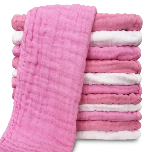 Miniatura 12 de Paños de muselina para eructos para bebé, 100% algodón, para unisex, niño, niña - Grandes 20" x 10", productos esenciales para recién nacidos, ultra