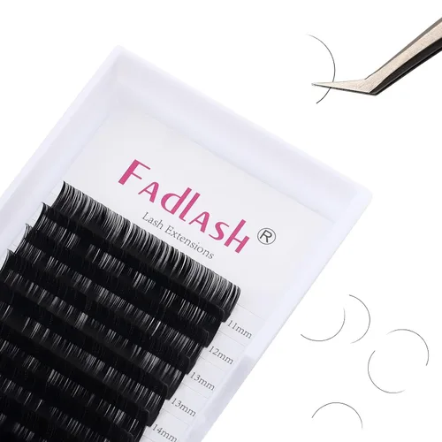 Miniatura 179 de Extensiones de Pestañas Rizo D 0.59-0.79 pulgadas Bandeja Mixta Seda Extensiones de Pestañas Clásicas Suministros Extensiones de Pestañas
