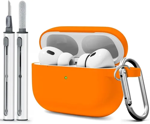 Miniatura 16 de Funda para AirPods Pro con kit de limpieza, funda de silicona suave para Apple AirPod Pro de 1ª/2ª generación, accesorios de funda AirPods Pro/Pro 2