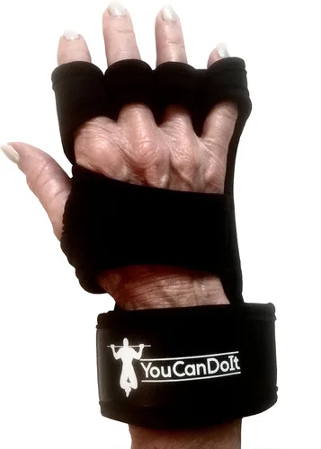 Miniatura 7 de RiverView Enterprise Guantes de entrenamiento cruzado con soporte para muñeca y palma acolchada de silicona antideslizante y cuero