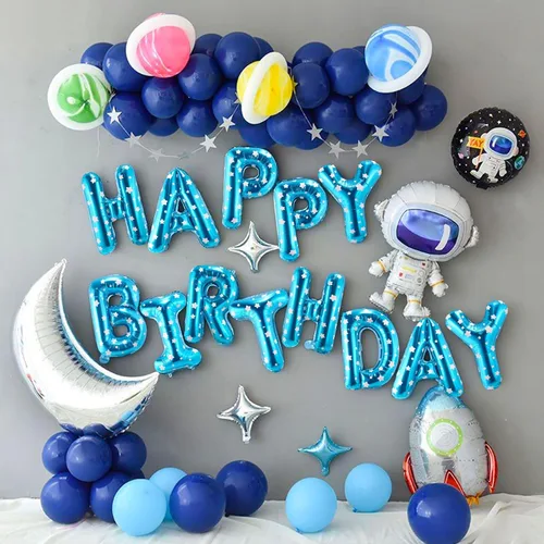 Miniatura 5 de CANREVEL Cartel de feliz cumpleaños, 13 letras de papel de aluminio de Mylar de 16 pulgadas, decoraciones de fiesta de cumpleaños para niños