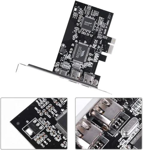 Miniatura 3 de Tarjeta controladora PCI E PCI Express FireWire 1394a IEEE 1394 con cable Firewire 800Mbps Tarjeta de captura de imagen