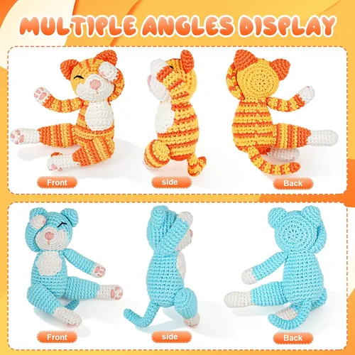 Miniatura 9 de Gipony Crochet Kit for Beginners Animal,Crochet Animal Kits,Crocheting Kit for Starters,Learn to Crochet with Step-by-Step Video Tutorials,Beginner