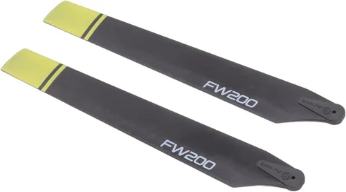 Cuchilla de hélice de repuesto para helicóptero RC para modelo FW200, amarillo, diseño de poco ruido