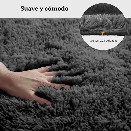 Miniatura 3 de Juego de alfombras de baño negras de 3 piezas, alfombra de baño sólida, alfombra de ducha lavable con contorno en forma de U, cubierta para tapa