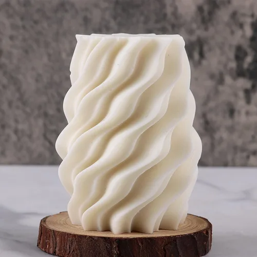 Miniatura 4 de Molde de vela de silicona en forma de corazón, columna de amor para bricolaje, espuma geométrica, cera de jabón, resina de yeso, polímero, arcilla