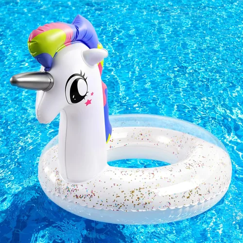 Miniatura 10 de HeySplash Pool Floats Kids, Inflatable Swimming Ring Swim Tube Floaties, Summer Water Fun Beach Party Swimming Pool Toys for Kids Children Water
