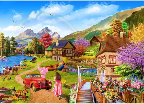 Miniatura 37 de Rompecabezas para adultos, 1000 piezas, pintura en 3D, flores con póster entrelazado perfectamente letra en la parte posterior, sin polvo, juguete