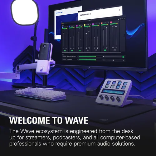 Miniatura 6 de Elgato Wave:3 Blanco con brazo de micrófono de bajo perfil, totalmente ajustable con canal de gestión de cables, perfecto para podcast, transmisión
