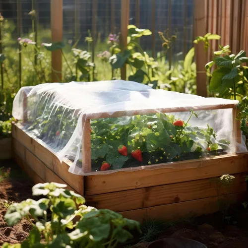 Miniatura 8 de Red de jardín para cubierta de pájaros, insectos e insectos de 10 x 10 pies Mosquitera de tela de malla blanca de varios tamaños para protección