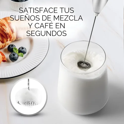 Miniatura 2 de Zulay Potente espumador de leche para café con motor de titanio mejorado, batidor eléctrico de mano, espumador de leche, mini mezclador y licuadora