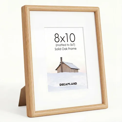 Miniatura 13 de Dreamland Marco de fotos de 16 x 24 pulgadas, marco de madera de roble macizo de 16 x 24 pulgadas con vidrio real, marcos de madera de 16 x 24