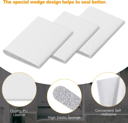 Miniatura 3 de CoguZed Paquete de 10 sellos de esquina para puerta, burletes de jamba de puerta exterior, tapones de cuña, sellos de espuma para aislamiento