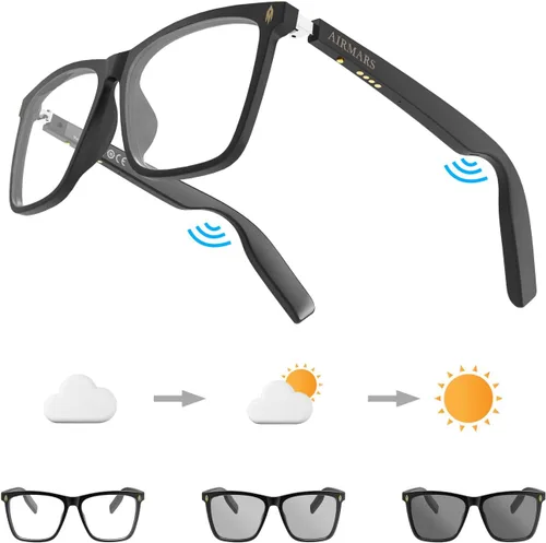 Miniatura 8 de Gafas inteligentes AIRMARS para hombres y mujeres con altavoz/gafas de sol Bluetooth con lentes de filtro de luz azul, gafas inteligentes Bluetooth