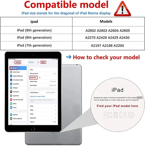 Miniatura 2 de XZC Paquete de 2 protectores de pantalla para iPad de 9ª, 8ª y 7ª generación de 10.2 pulgadas, película de vidrio templado para iPad 9, 8, 7