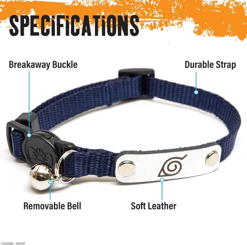 Miniatura 2 de Collares de gato separables Naruto para gatos niña y niño Accesorios y regalos oficialmente licenciados de Naruto Shippuden Hidden Leaf Village