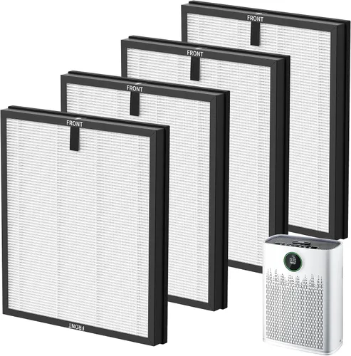 HAP603 - Paquete de 4 filtros de repuesto compatibles con ECOSELF HAP603 / HAP603WF, filtro de repuesto para purificadores de aire para el hogar,