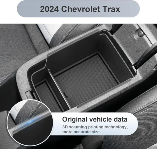 Miniatura 4 de SKTU Para Chevrolet Trax 2024 2025 2026 Organizador de consola central Chevrolet Trax 2024-2026 Inserción de materiales ABS, bandeja reposabrazos