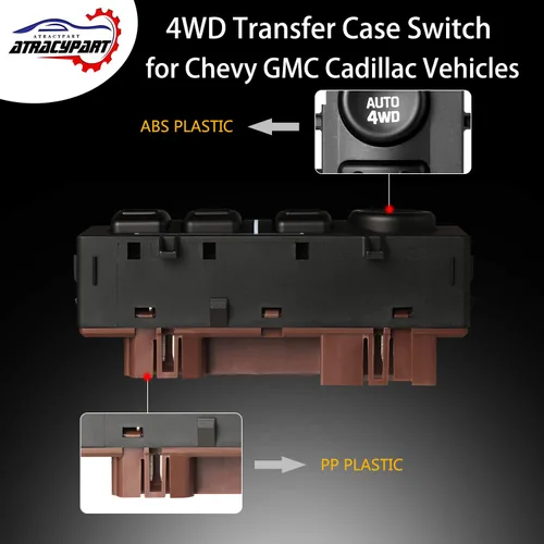 Miniatura 4 de Interruptor de tracción de rueda 4x4 4WD para 2003-2007 Chevy Silverado Suburban Avalanche Tahoe, GMC Sierra Yukon, Cadillac Escalade Reemplaza