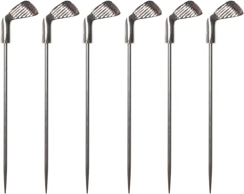 Miniatura 5 de Cork Pops Juego de 6 palillos de cóctel de flecha de acero inoxidable de 6 pulgadas