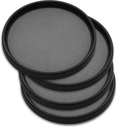 Oizeir Lazy Susan de 10 pulgadas (juego de 4) – Plataforma giratoria antideslizante para gabinete para maximizar el almacenamiento y simplificar la