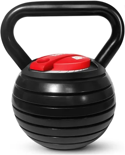Miniatura 4 de Yes4All Adjustable Kettlebell Set, 20–40 LB Weight Set, Solid Cast Iron Handle with Spacer Disks & Secure Lock, Space-Saving Kettlebell for Home Gym