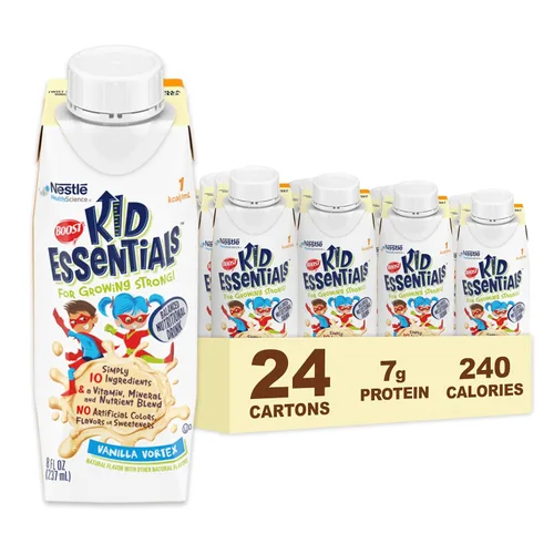 BOOST KID ESSENTIALS 1.0, Vórtice de vainilla 24 x 8 fl oz cartón