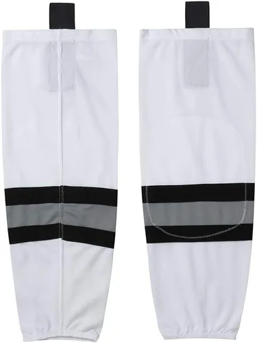 EALER HS100 Series Team Color Dry Fit Calcetines de hockey sobre hielo para niños jóvenes a adultos mayores y jóvenes a adultos, Xw042#blanco