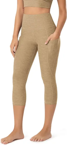 Miniatura 129 de ODODOS - Leggings capri de cintura alta para mujer con bolsillos, control de abdomen, no se transparentan, para entrenamiento atlético, running