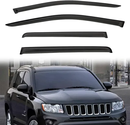Miniatura 63 de Protectores de lluvia compatibles con modelos Trailblazer/GMC Envoy 2002-2009 para 5 pasajeros, visera de ventana lateral, deflector de viento