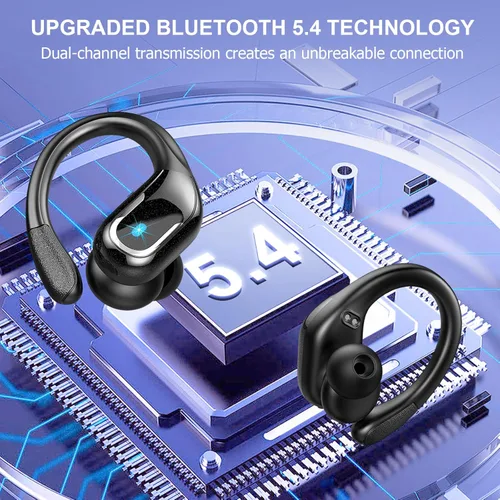 Miniatura 2 de Ltinist Auriculares inalámbricos, auriculares Bluetooth 5.4 deportivos de 75 horas, auriculares Bluetooth 2025, graves profundos sobre los oídos