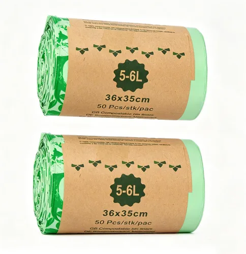 Bolsas de compostaje 100% para encimera de cocina, contenedor de compostaje – 1, 1.2, 1.3, 1.5 galones, desechos de alimentos de cocina, bolsas de