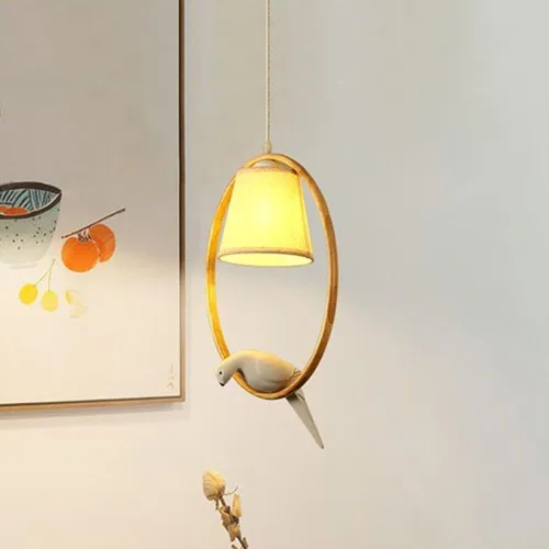 Lámpara colgante vintage de granja, pantalla de tela cilíndrica, lámpara de isla de cocina, de madera maciza, altura ajustable, accesorio colgante