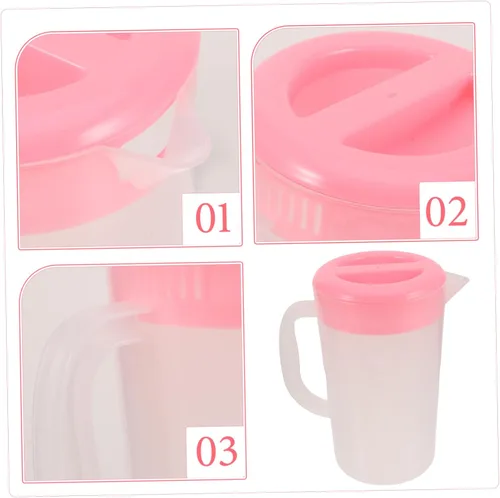 Miniatura 3 de DOITOOL Recipiente de almacenamiento de bebidas de gran capacidad, resistente al calor, jarra de agua fría, jarra de jugo de plástico, tetera