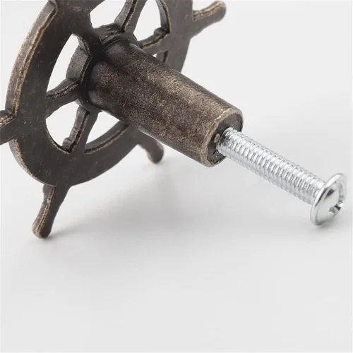 Miniatura 6 de Barra antigua de 2.126 in de diámetro, gancho de pared creativo de un solo agujero, manija para volante, manija de aleación de zinc, manija