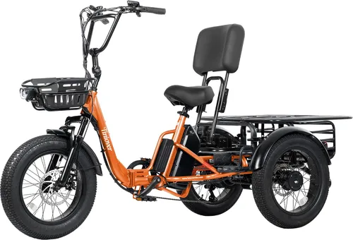 Miniatura 20 de Folding Electric Tricycle for Adults 2 Seater, 20MPH 100 Miles 4" Wide Fat Tire Electric Trike, 3 Wheel Electric Bike 1200W, 48V 20AH Battery