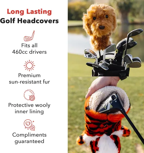 Miniatura 5 de Daphne's Headcovers Gopher Funda para Driver Divertida Funda para Palos de Golf Protección Elegante para Funda de Palo para Hombres y Mujeres