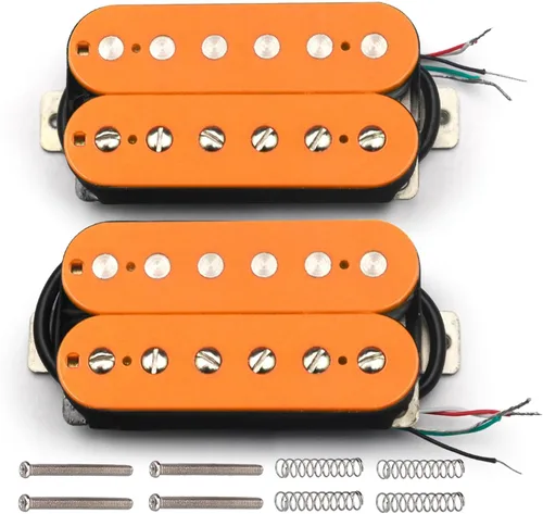 Miniatura 8 de SAPHUE Alnico 2 Pastilla de Guitarra Eléctrica N-50 7-8K/B-52 8-9K Humbucker Alnico II Pickup Repuestos de guitarra de doble bobina (negro)