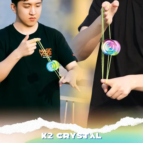 Miniatura 6 de MAGICYOYO Responsive Yoyo Professional K2 Crystal, Yo yo de doble propósito para niños y jugadores avanzados, yoyos degradados de plástico con 12