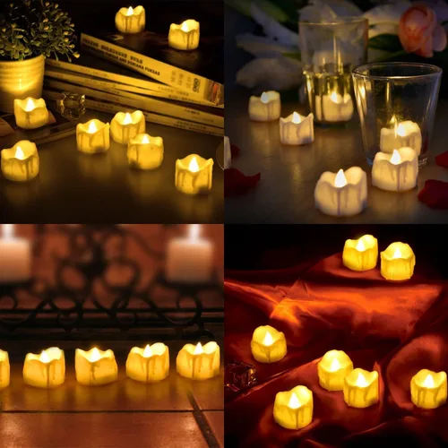 Miniatura 2 de eLander Velas LED de té sin llama con temporizador, 6 horas encendidas y 18 horas apagadas, 1.4 x 1.3 pulgadas, blanco cálido, [paquete de 12] Nuevo