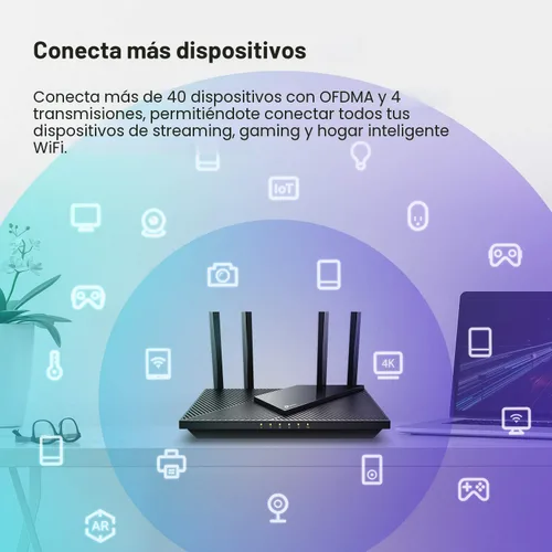 Miniatura 6 de TP-Link Router AX1800 WiFi 6 (Archer AX21) – Internet inalámbrico de banda dual, Gigabit, Easy Mesh, funciona con Alexa - Un Dispositivo Certificado